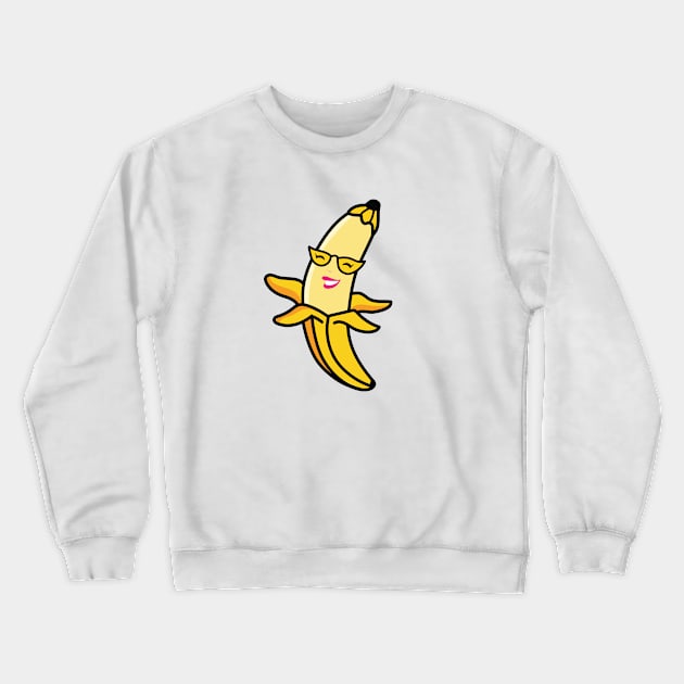 Lady bananas cartoon Crewneck Sweatshirt by ArtAndPixels